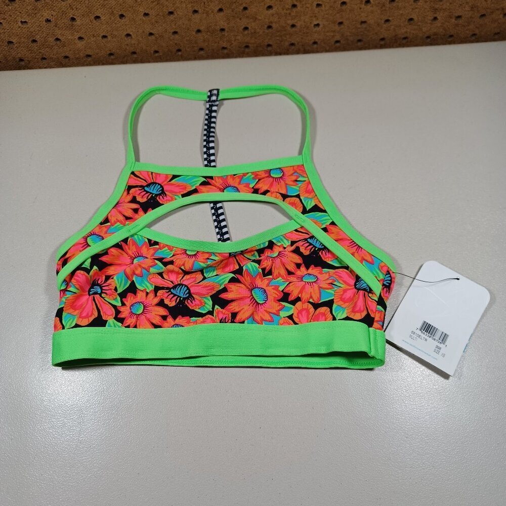 Dolfin Uglies womens colorful Revibe Electra T-strap bikini top XS NWT - Picture 3 of 3